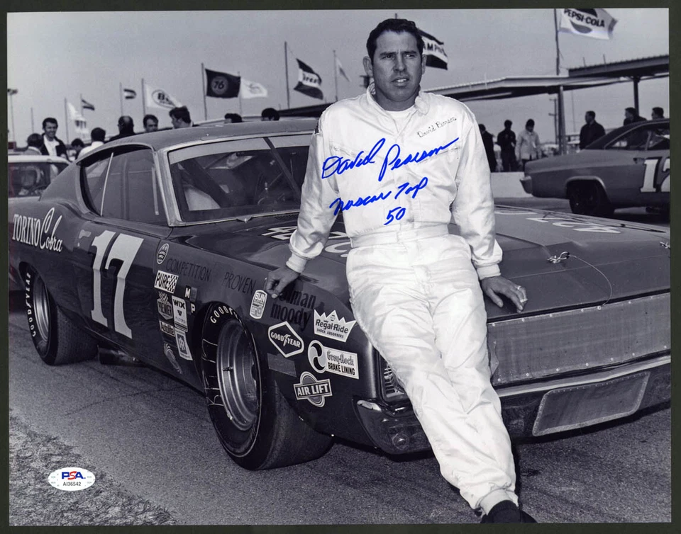 David Pearson SIGNED 11x14 Photo + NASCAR Top 50 LEGEND PSA/DNA AUTOGRAPHED - Image 1 of 1