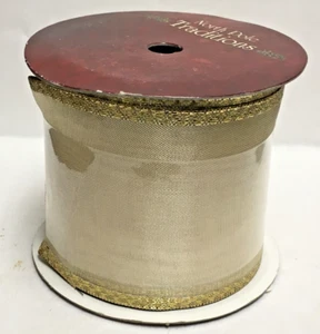 LOT OF 3 NORTH POLE TRADITIONS METALLIC & POLYESTER 2 1/2" X 3 YDS - Picture 1 of 2