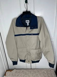 Vintage Woolrich Jacket Mens M MED Beige Insulated Western Retro Bomber 80s USA - Picture 1 of 24
