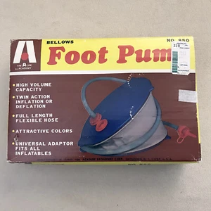 Aline by Academy Vintage BELLOWS FOOT PUMP for Inflatables in Original Box JAFCO - Picture 1 of 7