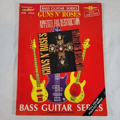Guns N' Roses Appetite for Destruction Bass Guitar Series PB Songbook Rock 1989 - Image 1 of 4