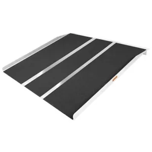 3' x 36" Aluminum Solid Threshold Ramp Wheelchair or Scooter Home Access - Picture 1 of 6