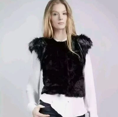 Chaleco Skaist Taylor Negro Imitación Piel Talla XS Corto Rosa Interior Forro  Foto 1 de 4