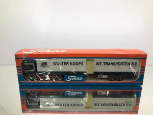 TEKNO HOLLAND SCANIA 124L WOLTER KOOPS TRUCK+TRAILER WIPKAR -1:50- GOOD IN BOX - Imagen 1 de 11