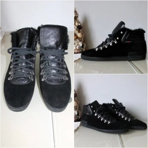 AUTHENTISCH! GUCCI Wildleder Stiefeletten Turnschuhe Schwarz Herren S 40-41 US 7,5 High Top - Bild 1 von 12