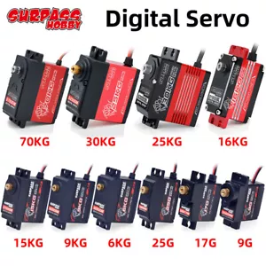 Digital Servo 9g 17g 25kg 30kg 70kg für 1/24 1/18 1/12 1/10 1/8 1/5 RC Auto Boot - Bild 1 von 31