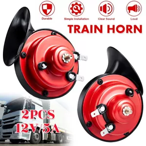 2Pcs Super Horn 12V 300DB Super Loud Horn Snail Motorcycle Car Truck Boat Train - Picture 1 of 10