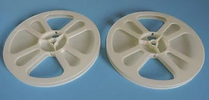 2 *NEW* SUPER8 400' EMPTY PLASTIC FILM REELS (NATURAL) ABS - Picture 1 of 2