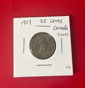 1951 MEXICO 25 CENTS SILVER COIN - NICE WORLD COIN !!! - Picture 1 of 2
