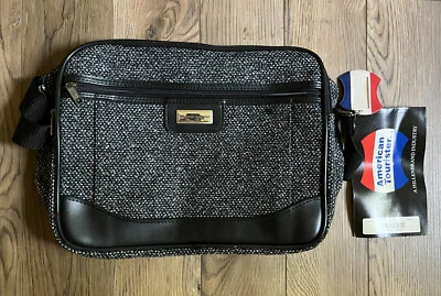 Vintage 1995 American Tourister Carry-On Bag, Luggage Grey Tweed NEW Made in USA - Image 1 of 4