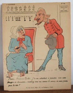 Gravur Zeichnung Karikatur Lavrate und Frisson 19. Jahrhundert Nr. 74 - Bild 1 von 1