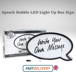 New Leonardo Light Up Speech Bubble LP40345 Write Your Own Message - 37cm - Picture 1 of 4