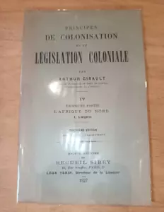VOYAGES AFRIQUE MAGHREB PRINCIPES DE COLONISATION LEGISLATION... L'ALGERIE 1927 - Picture 1 of 3
