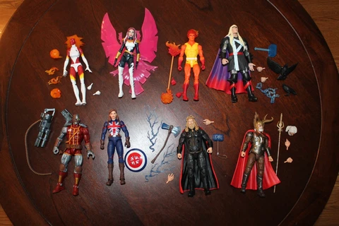 Hasbro Marvel Legends Retro Firestorm, Binary, Deathlock, Agent Carter Thor Cover
