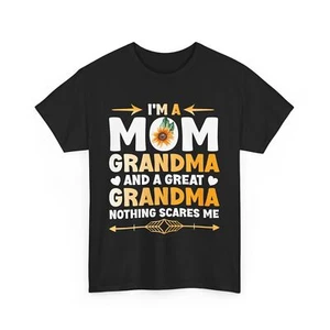 I'm A Mom Grandma and Great Grandma Shirt, Mother's Day Granny Sunflower T-shirt - Picture 1 of 10