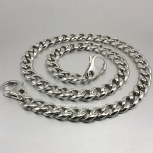 Cuban Link Stainless Steel KeyChain Biker Wallet Chain Punk Accessory 5A011WCB - Picture 1 of 18