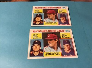 1984 Topps 707 Career Strikeout Leaders Steve Carlton Nolan Ryan Tom Seaver (2)