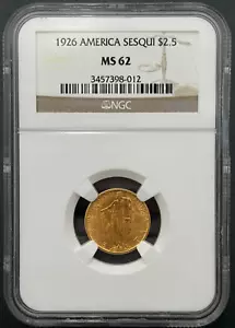 1926 American Sesquicentennial $2.50 Gold Commemorative NGC MS 62 - Picture 1 of 5