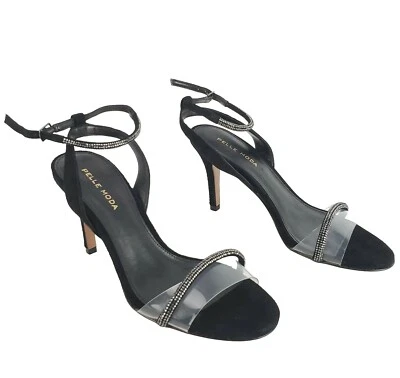 Pelle Moda Womens Black Kid Suede Ankle Strap Heels Size 7 - Image 1 of 4