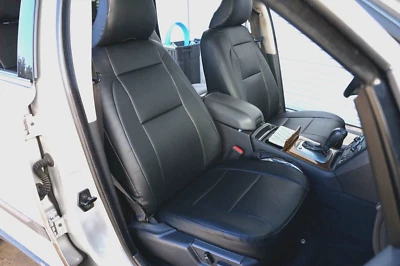 para VOLVO XC-60 2010-2014 IGGEE S. CUERO AJUSTE PERSONALIZADO 2 FUNDAS ASIENTO DELANTERAS PAR Foto 1 de 4