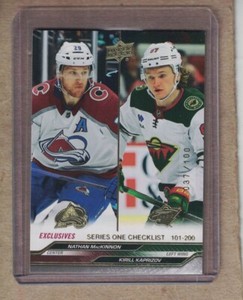 2023-24-Upper Deck Serie 1- Exclusives- Checklist # 200- Serial # 037/100