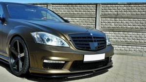 Front Diffuser Diffusor Maxton Design Gloss Black For Mercedes S-Class W221 Amg - Picture 1 of 3