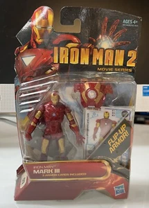 2010 Iron Man 2 Movie Series MARK III #03 Armor Cards Flip-Up 3.75" NIB - Foto 1 di 2