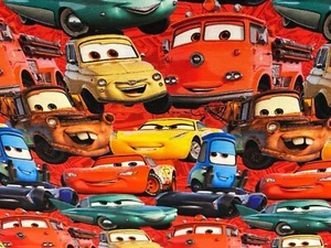 Baumwolle Jersey Stoff Cars rot - Preis gilt für 0,50 Meter Lizenzstoffe Disney - Bild 1 von 3