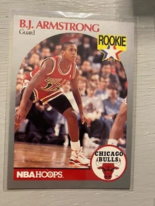 B.J. Armstrong (Chicago Bulls) - 1990 NBA Hoops Rookie Card #60 - Bild 1 von 2