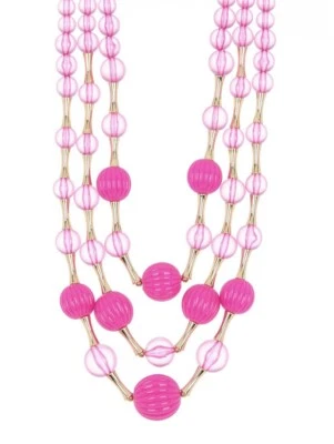 Colar X810 US$ 68 Trina Turk contas de resina rosa declaração em camadas 17 pol. - Imagem 1 de 2