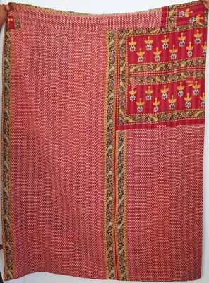 Green Color High Quality Handmade Indian Vintage Kantha Quilts Bedding Blankets - Image 1 of 3