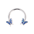 Butterfly Horseshoe Nose Rings Earrings Septum Ring Tragus Piercing Jewe-Qk