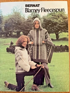 Bernat 0234 BARNEY FLEECESPUN Handicraft 24pg booklet 9 knit designs 1977 - Picture 1 of 6