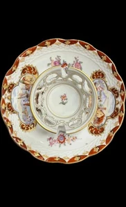 18th Century Royal Vienna Porcelain Trembleuse Saucer c.1744-1784 Harbor Scenery - Picture 1 of 11