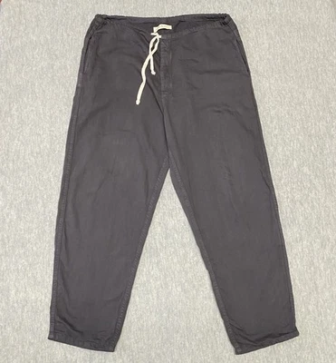 Pantalones Imogene + Willie Hombres Pequeños The Lounge Gris Mínimo Cordón Lino 32x29 Foto 1 de 4