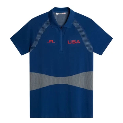 Polo para mujer J Lindeberg Alizee sin costuras S Estate azul nuevo con etiquetas Foto 1 de 4