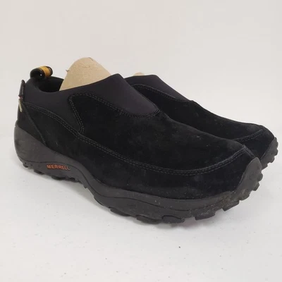 Merrell Mens Quantum Moc Waterproof Hiking Shoes Size 9.5 Black Outdoors Comfort - Image 1 of 4