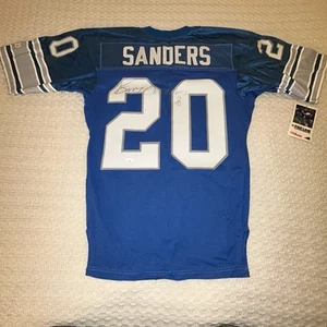 RARA maglia Barry Sanders firmata JSA COA Detroit Lions '94 Wilson Proline con etichetta - Foto 1 di 11