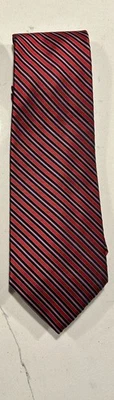 Corbata Paul Fredrick 100 % seda a rayas en rojo/rosa/negro Foto 1 de 4