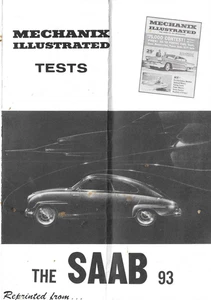 Original 1955 Saab 93 Verkaufsprospekt Brief & Umschlag VINTAGE - Bild 1 von 8