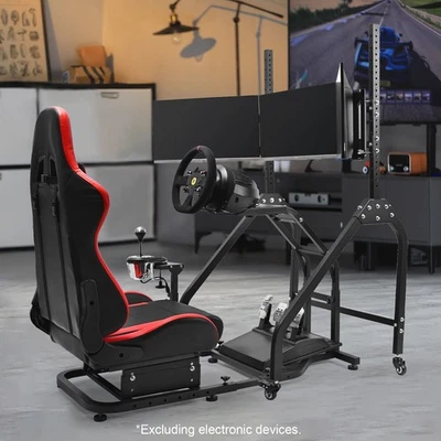 Marada Triple Monitor Racing Cockpit & Seat for Logitech G29 G920 Thrustmaster - Image 1 of 4