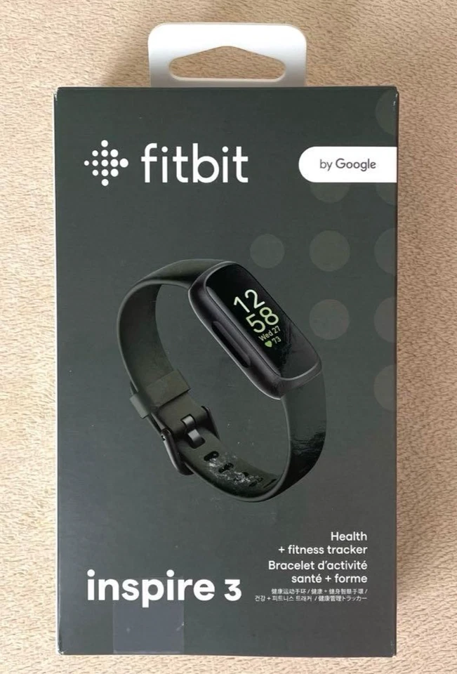 FITBIT Inspire 3 Health Fitness Tracker FB424BKBKUS Open Box Midnight Black 4227