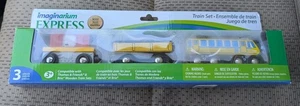Imaginarium Express Wooden 3 Piece Passenger Train Caboose Fits BRIO Thomas - Picture 1 of 2