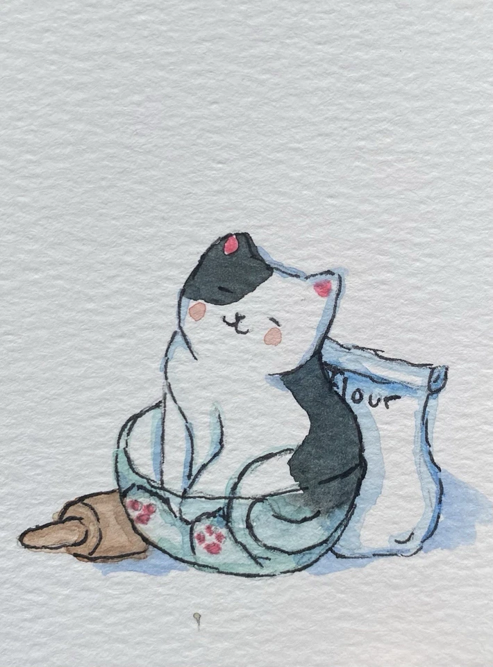 ACEO Original Mixed Media Painting Art - Image 1 of 1