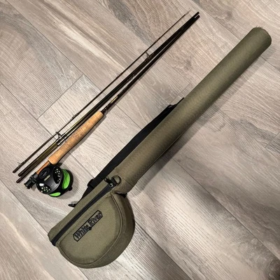 White River Fly Rod Graphite Indian Point 8'6" #5 Reel and Travel Case 5PC - Image 1 of 4
