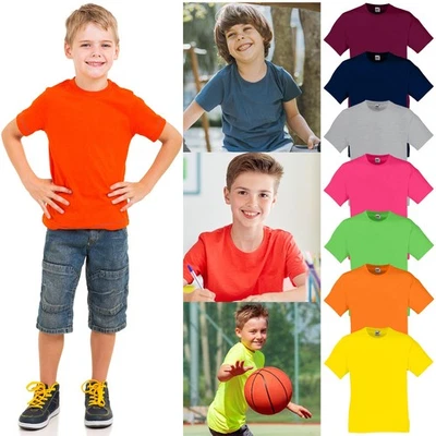 LOVE MY FASHIONS Kinder Original Jungen T-Shirt Classic Fit Uni Mädchen Rundhals für Sommer