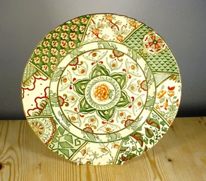 Mason's Applique Green Large Plate - Picture 1 of 5