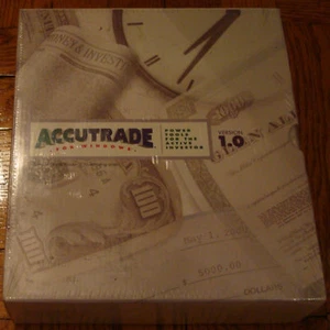 ACCUTRADE WINDOWS PC SOFTWARE FINANCE INVESTOR VINTAGE OLD SCHOOL PROGRAM NEW - Picture 1 of 11