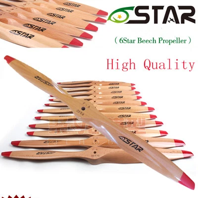 1X 6 Star 18*8 2Blade Wooden Propeller Authentic Model Various Size For Airplane - Image 1 of 3