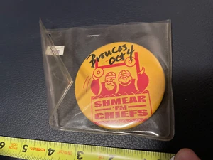 Kansas City Chiefs pin vintage Broncos Oct 4 probably 1992 SCHMEAR EM - Picture 1 of 3